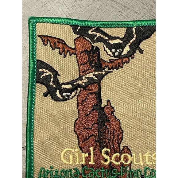 Girl Scouts Iron-On Patch Arizona Cactus Pine Council Kartchner Caverns - Picture 6 of 6